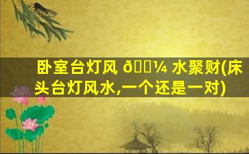 卧室台灯风 🐼 水聚财(床头台灯风水,一个还是一对)